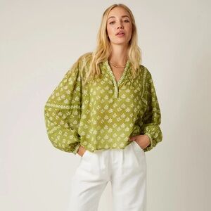 Bila77 Valley Spring Top / blouse - Medium, green - Bayleaf